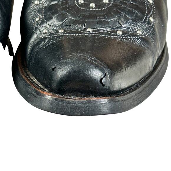 Ariat Mules Women Size 9 B Black Leather Studded Medallion Western Slip On Shoes - Picture 8 of 12